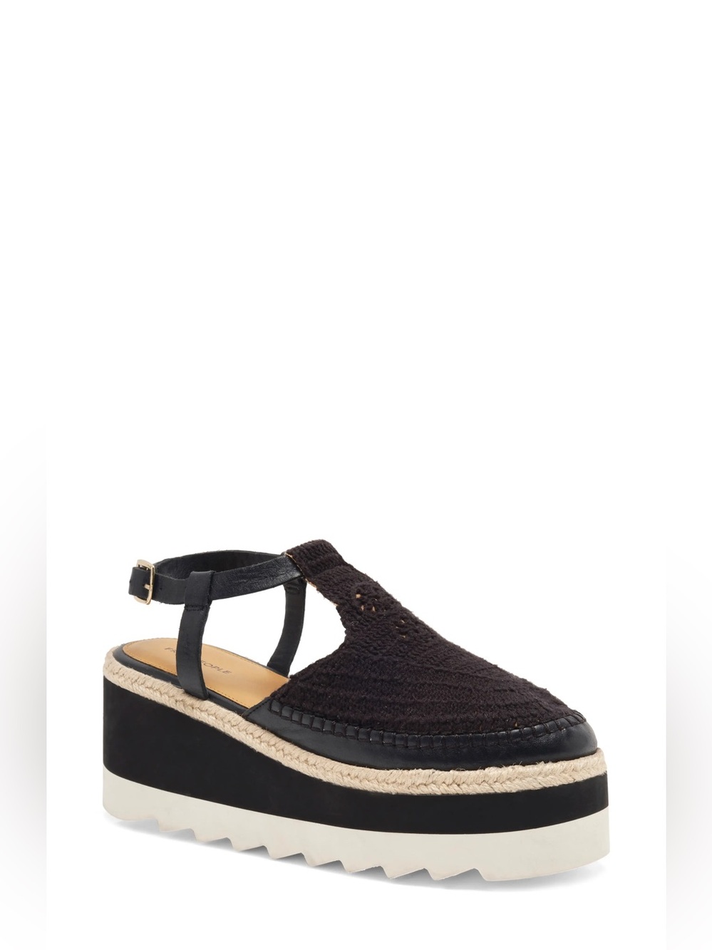 Free People NWT Morning In Mykonos Platform black crochet bohemian Espadrilles 9